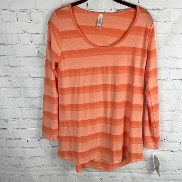 LuLaRoe Lynnae XS Orange Stripes NWT - Picture 1 of 6